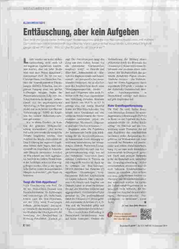 Vorschauseite 1: Enttäuschung, aber kein Aufgeben