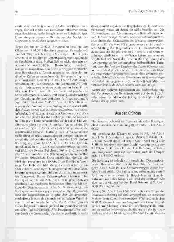 Vorschauseite 6: sozialversicherungsrechtlichen Statusbeurteilung der Tätigkeit als (Zahn-)Arzt