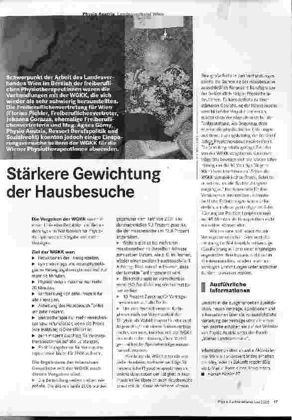Vorschauseite 1: Stärkere Gewichtung der Hausbesuche