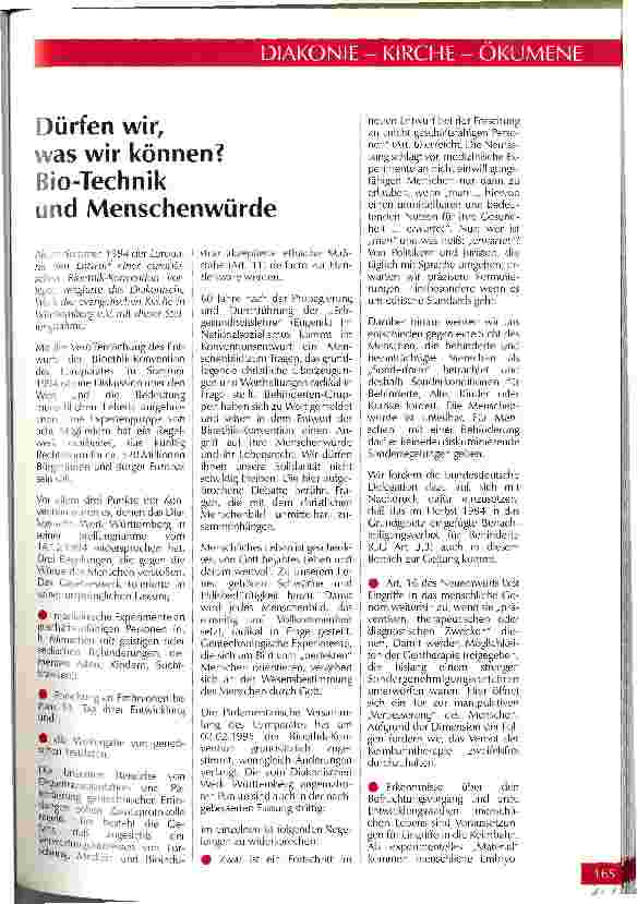 Vorschauseite 1: Dürfen wir was wir können? Bio-Technik und Menschenwürde