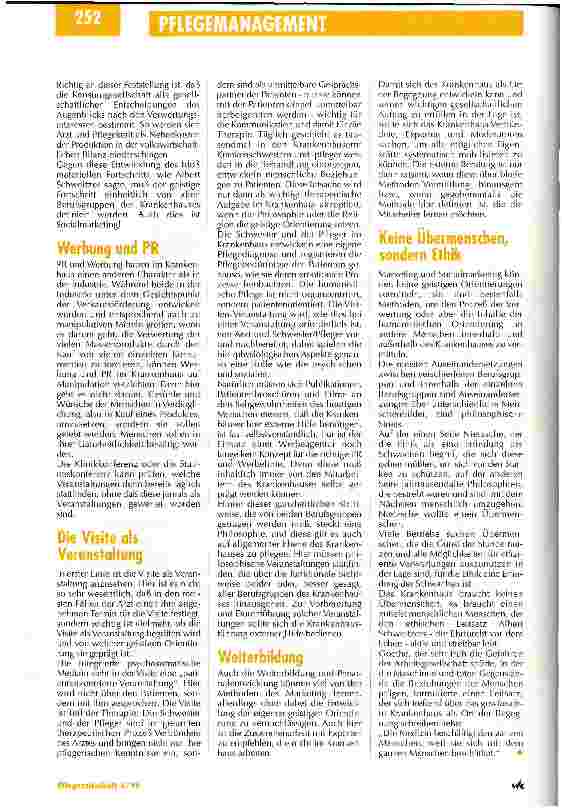 Vorschauseite 3: Wird die Menschlichkeit aus dem Krankenhaus vertrieben? Marketing - Marktbesuch der Pflege