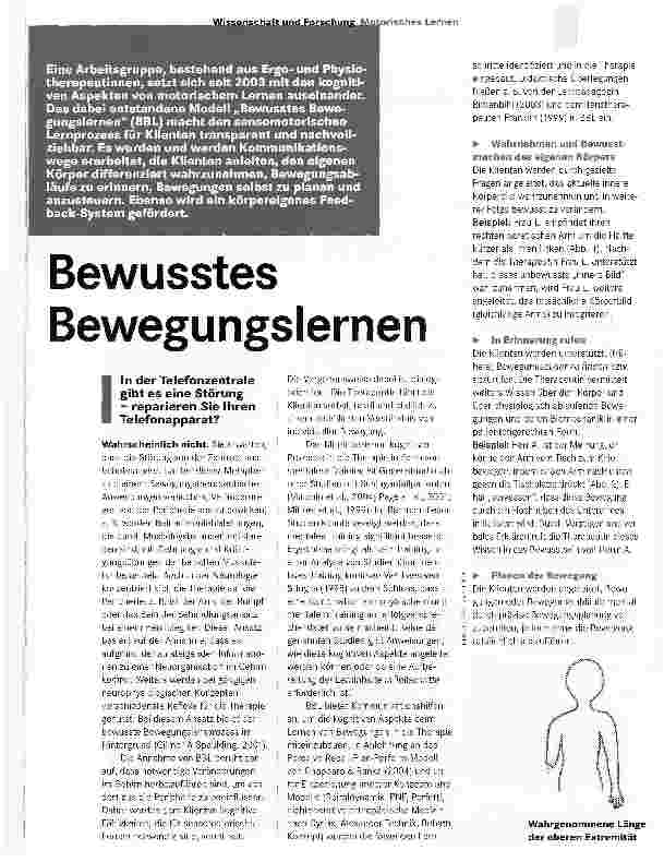 Vorschauseite 1: Bewusstes Bewegungslernen
