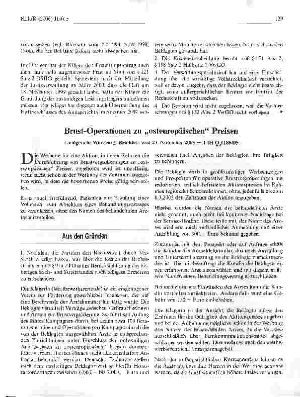 Vorschauseite 1: Brust-Operationen zu osteuropäischen Preisen