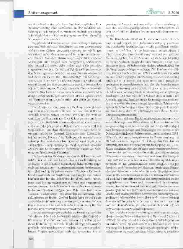 Vorschauseite 3: Chance zum Austausch bei kritischen Ereignissen: Die neue ÜFMS-B