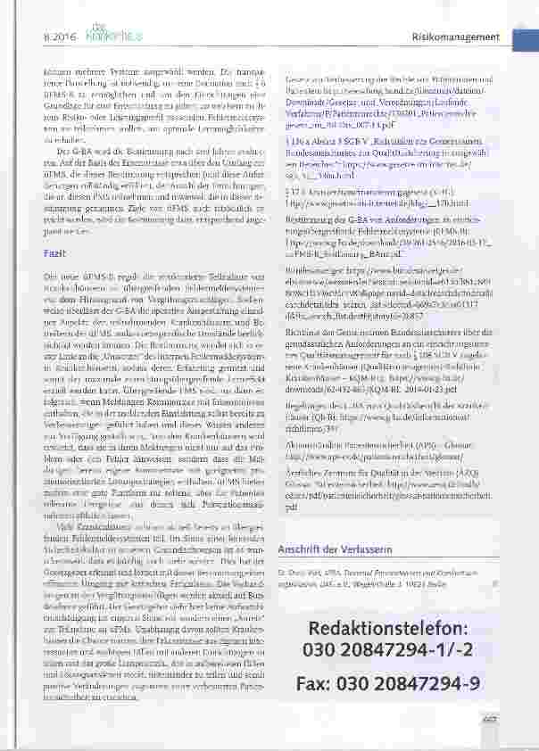 Vorschauseite 4: Chance zum Austausch bei kritischen Ereignissen: Die neue ÜFMS-B