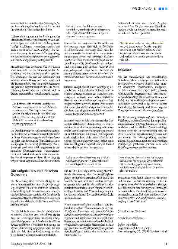 Vorschauseite 4: Berufskundliche Grundlagen für die Beurteilung der Berufsunfähigkeit