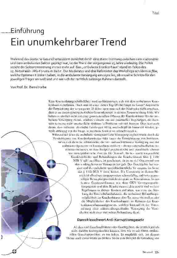 Vorschauseite 1: Ein unumkehrbarer Trend