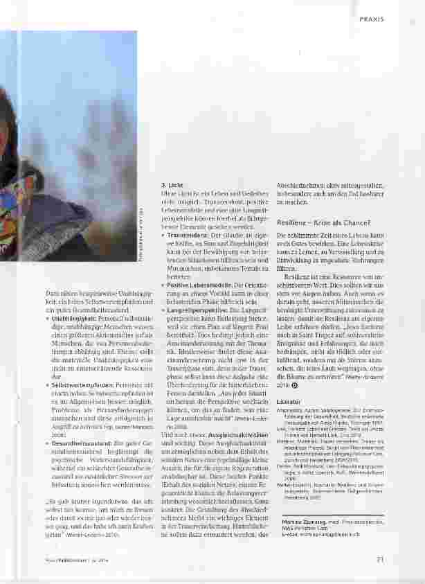 Vorschauseite 3: Resilienz in der Trauerphase