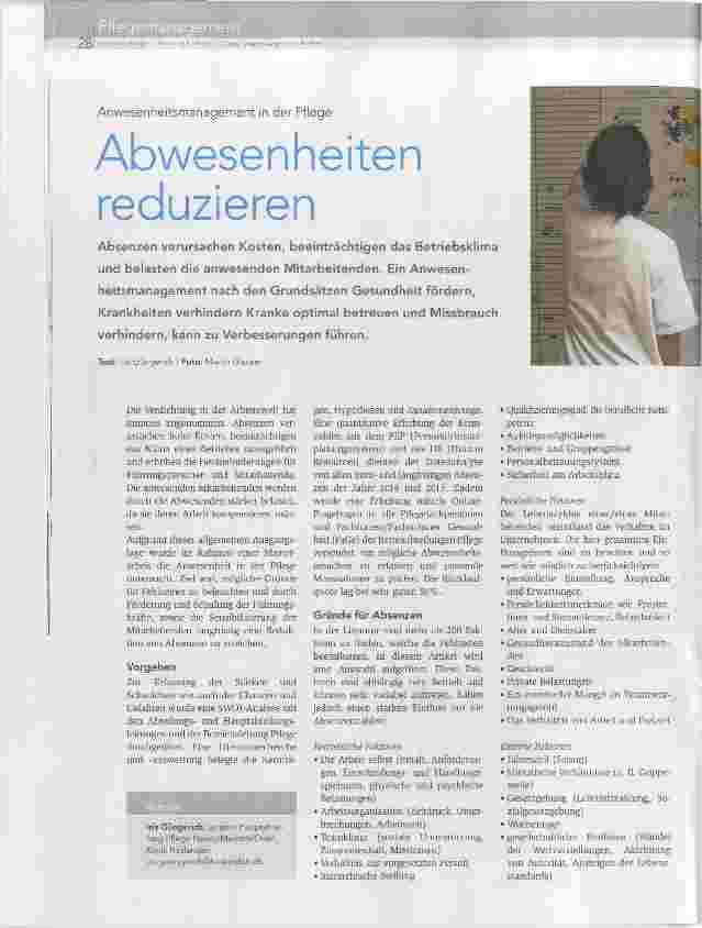 Vorschauseite 1: Abwesenheiten reduzieren