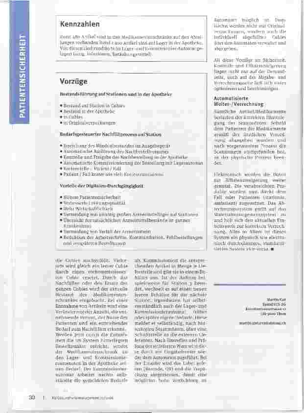 Vorschauseite 3: Von der Patientensicherheit zur Prozessoptimierung