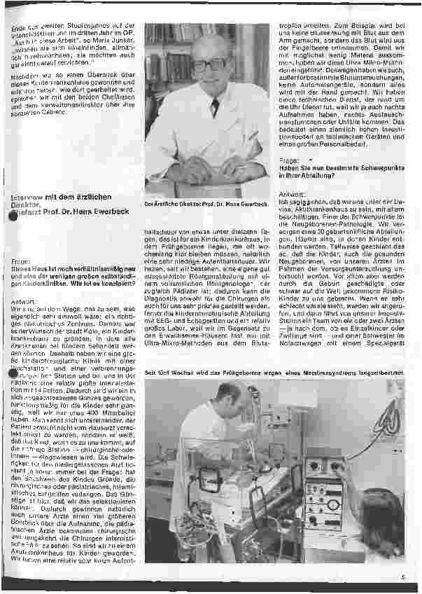 Vorschauseite 4: Das Städtische Kinderkrankenhaus Köln-Riehl