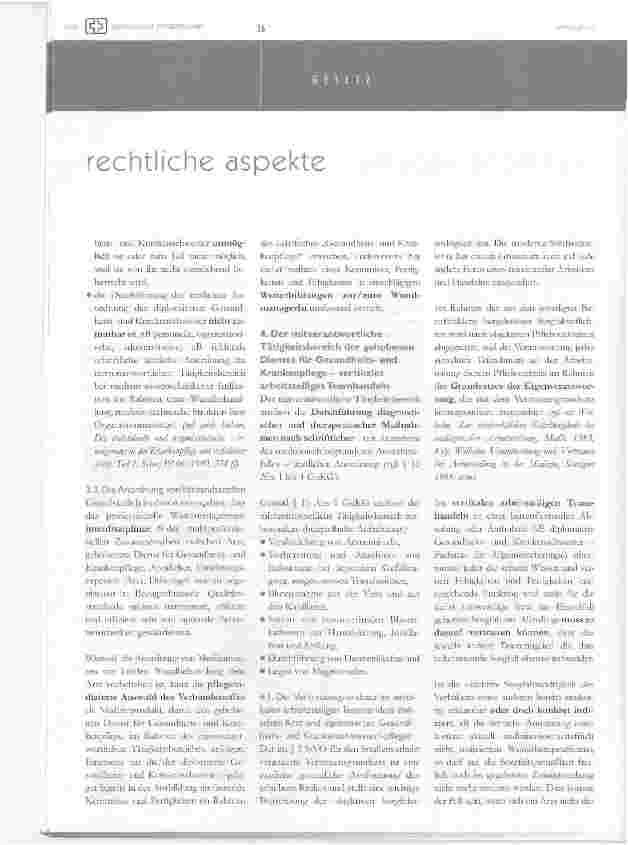 Vorschauseite 6: Berufsrechtliche Aspekte im interdisziplinären Wundmanagement