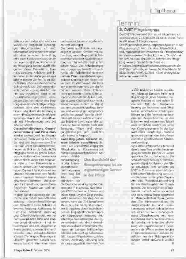 Vorschauseite 4: Edukation mit Kernkompetenz Stoma, Kontinenz und Wunde