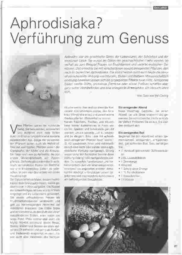 Vorschauseite 1: Aphrodisiaka? Verführung zum Genuss