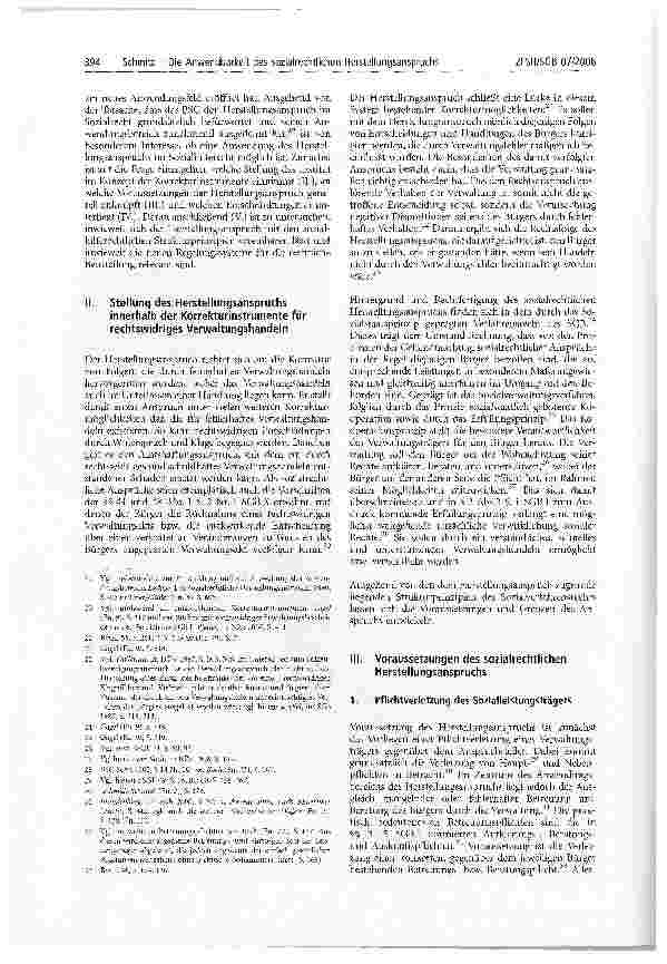 Vorschauseite 2: Die Anwendbarkeit des sozialrechtlichen Herstellungsanspruchs im Sozialhilferecht