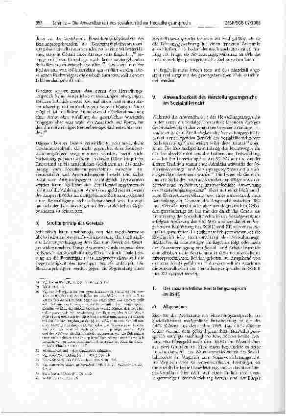 Vorschauseite 6: Die Anwendbarkeit des sozialrechtlichen Herstellungsanspruchs im Sozialhilferecht