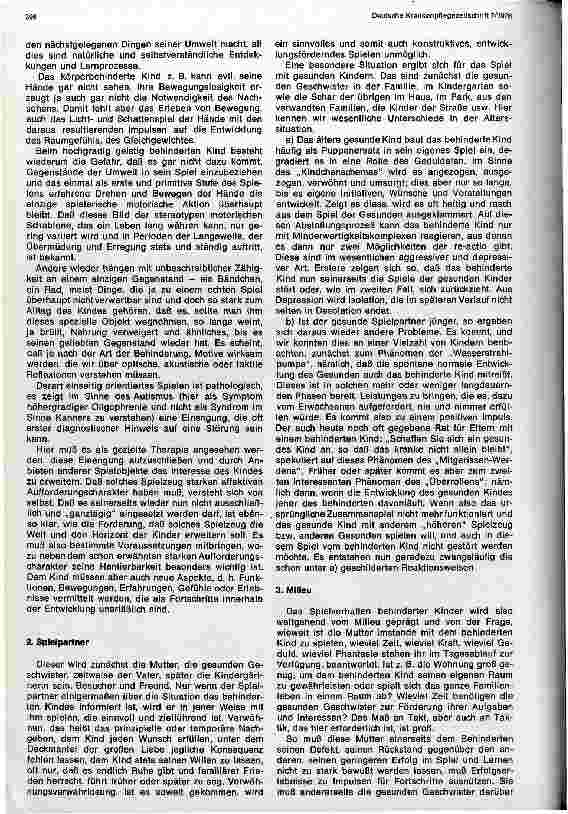 Vorschauseite 2: Das Spielen bei zerebralgeschädigten Kindern