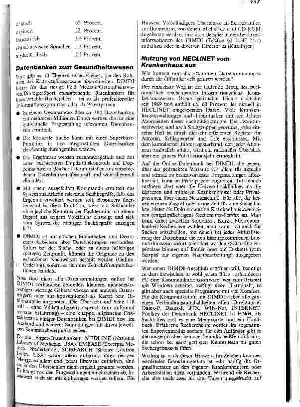 Vorschauseite 3: Online-Datenbank HECLINET und Informationsdienst Krankenhauswesen Informationsvermittlung für Krankenhaus-Fachleute
