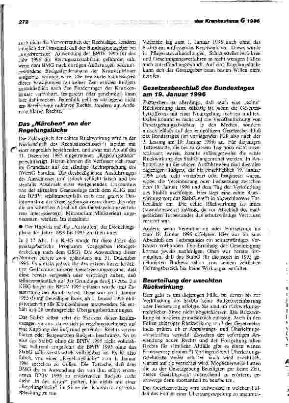 Vorschauseite 4: Zur rückwirkenden Anwendung des Stabilisierungsgesetzes