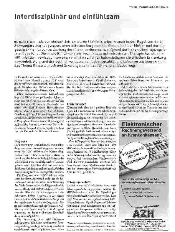 Vorschauseite 1: Interdisziplinär und einfühlsam
