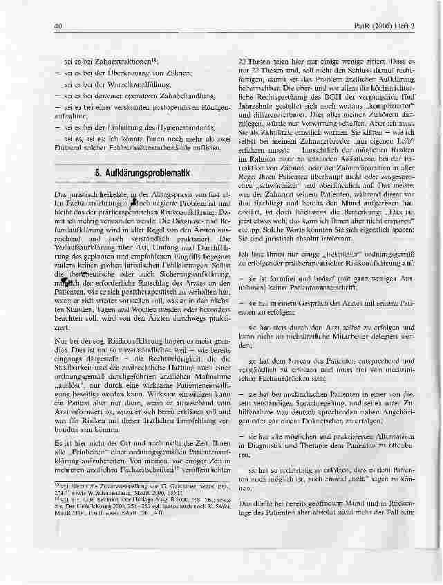 Vorschauseite 6: Juristische Aspekte: Falsche Diagnosen und verschleppte Therapien in der Oralchirurgie