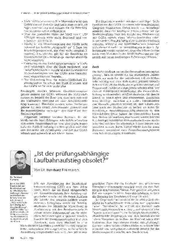 Vorschauseite 1: Ist der prüfungsabhängige Laufbahnaufstieg obsolet?
