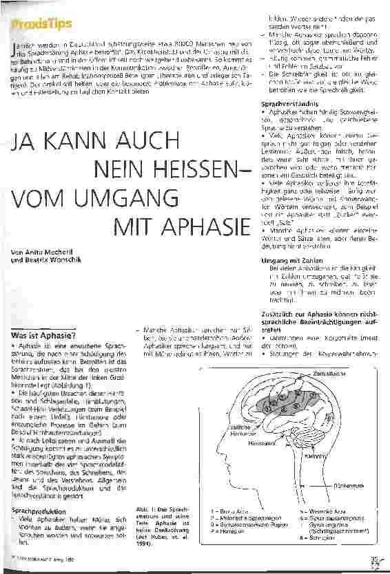 Vorschauseite 1: Ja kann auch nein heißen - vom Umgang mit Aphasie