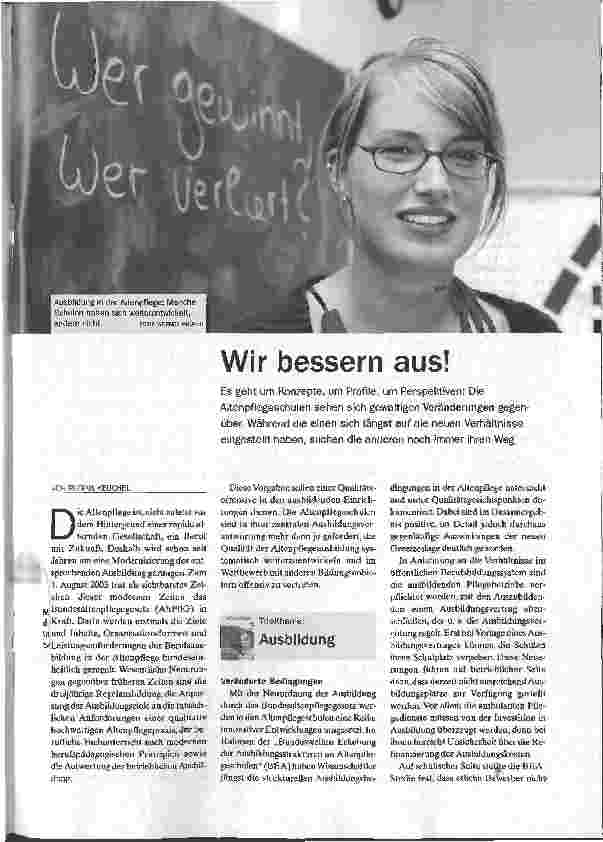 Vorschauseite 1: Wir bessern aus!