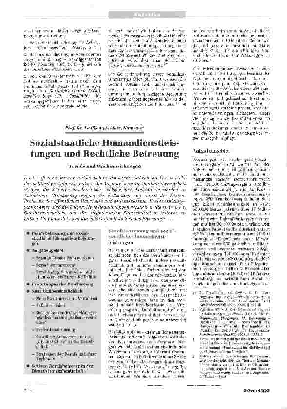 Vorschauseite 1: Sozialstaatliche Humandienstleistungen und Rechtliche Betreuung