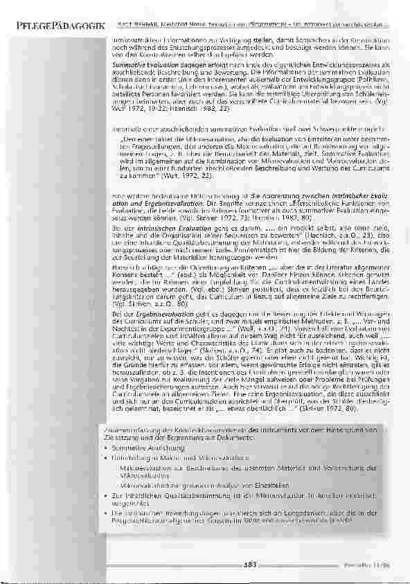 Vorschauseite 3: Evaluation von Pflegecurricula - Ein Instrument zur vergleichenden Beschreibung und Bewertung anhand von Curriculumdokumenten