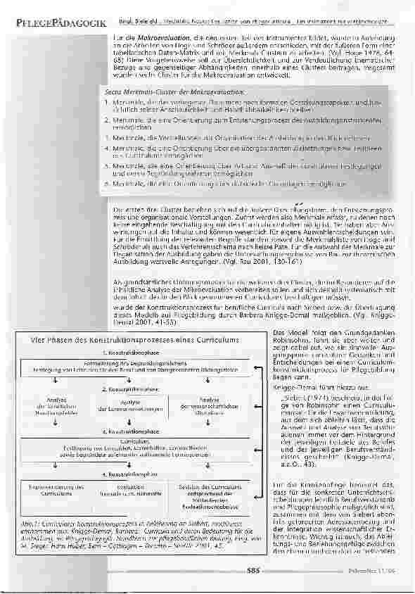 Vorschauseite 5: Evaluation von Pflegecurricula - Ein Instrument zur vergleichenden Beschreibung und Bewertung anhand von Curriculumdokumenten