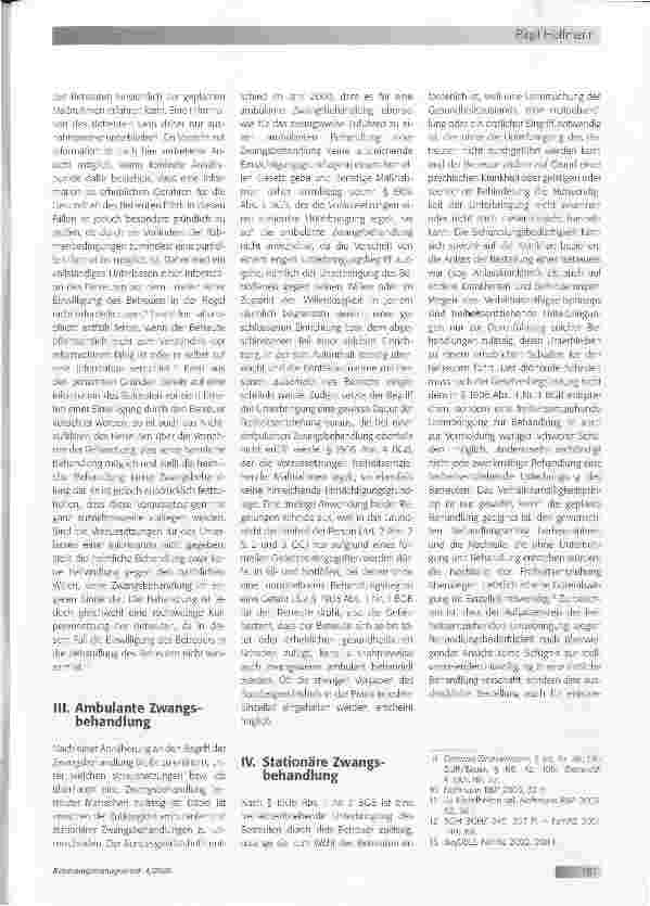 Vorschauseite 3: Zwangsbehandlung im Betreuungsrecht