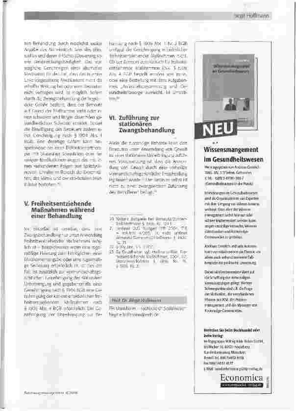 Vorschauseite 5: Zwangsbehandlung im Betreuungsrecht