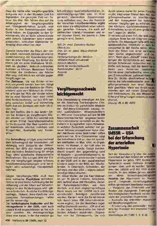 Vorschauseite 2: Vergiftungsunfälle im Kindesalter