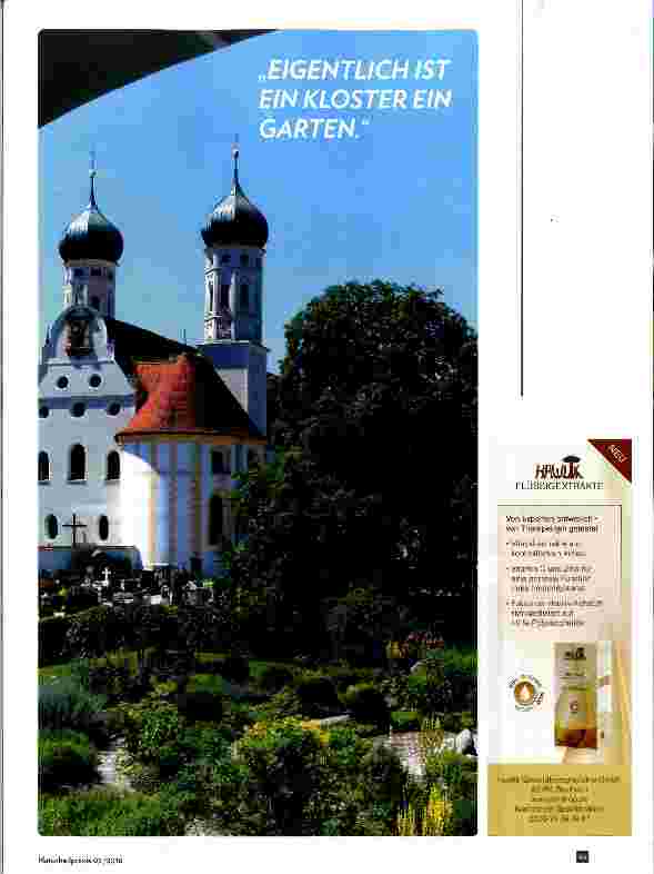 Vorschauseite 3: Die Abkehr von der Natur macht krank. Ein Gespräch mit Pater Karl Geifeinger.