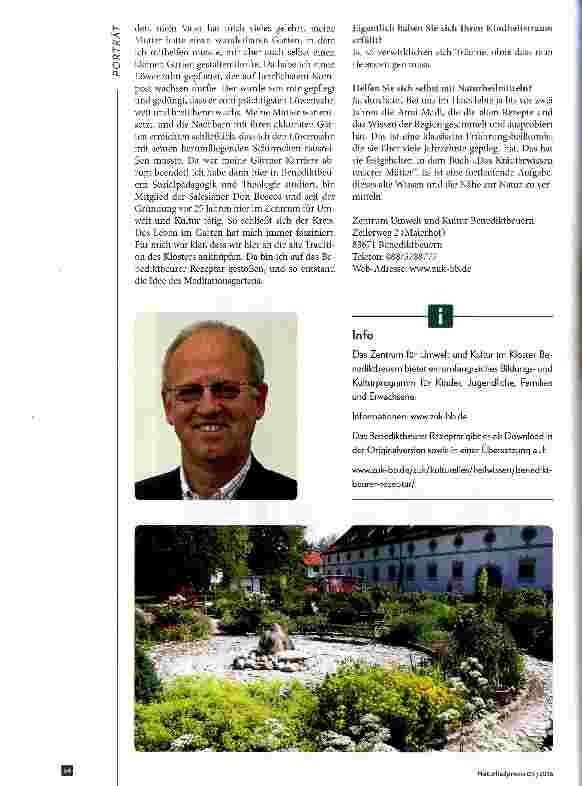 Vorschauseite 4: Die Abkehr von der Natur macht krank. Ein Gespräch mit Pater Karl Geifeinger.