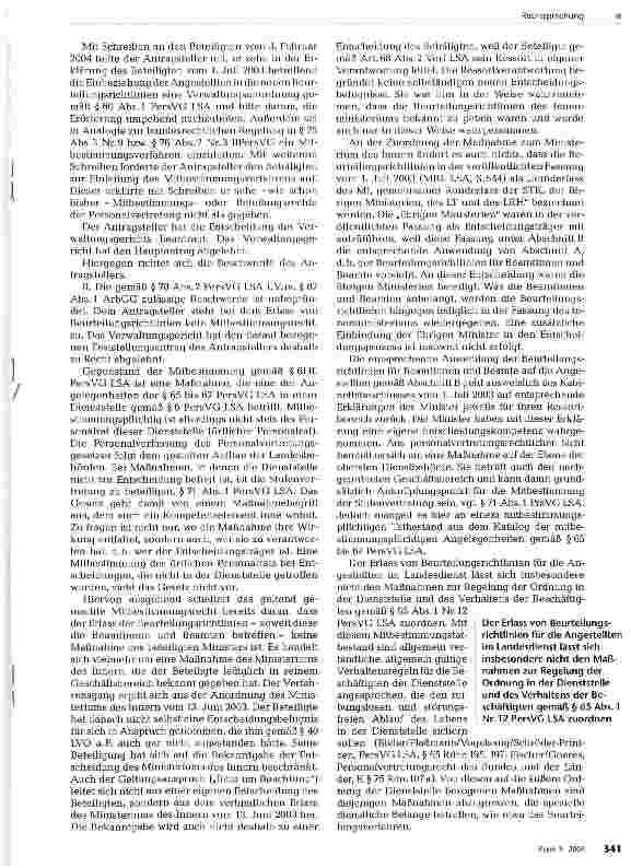 Vorschauseite 2: Mitbestimmung bei Erlass von Beurteilungsrichtlinien