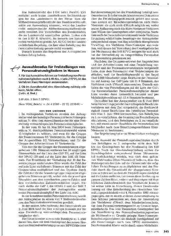 Vorschauseite 4: Mitbestimmung bei Erlass von Beurteilungsrichtlinien