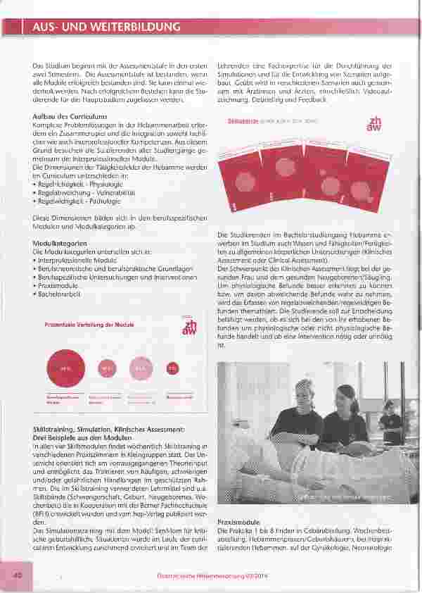 Vorschauseite 2: Hebammenstudium in der Schweiz