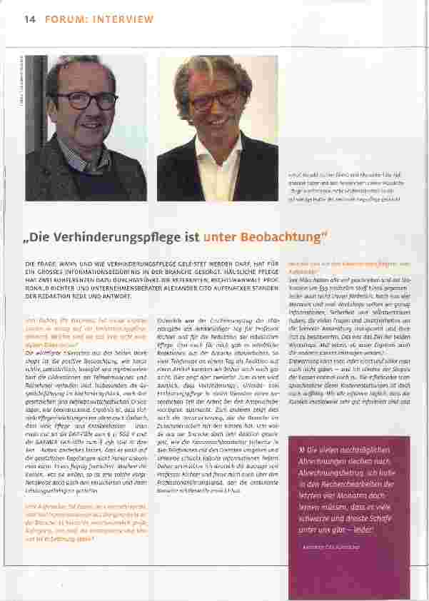 Vorschauseite 2: Grünes Licht für Verhinderungspflege