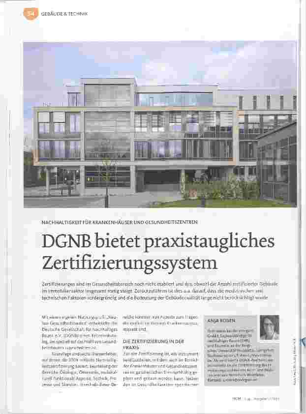 Vorschauseite 1: DGNB bietet praxistaugliches Zertifizierungssystem