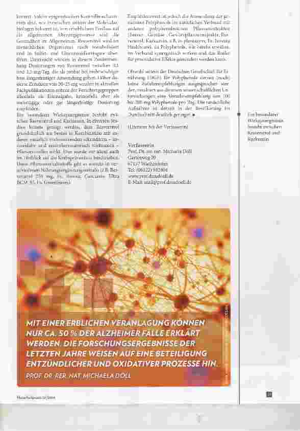 Vorschauseite 4: Neurodegeneration Protektive Bedeutung der Polyphenole