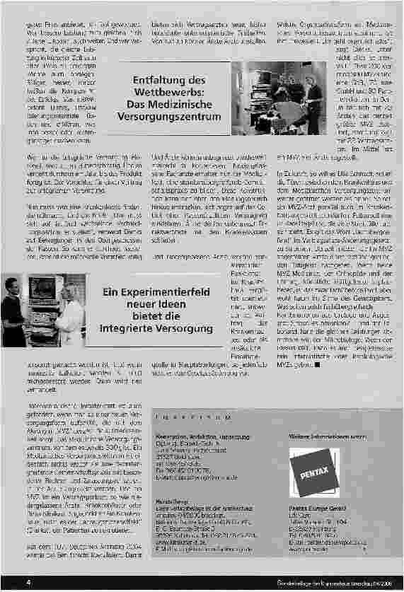 Vorschauseite 2: Versuch und IrrtumDas Experimentierfeld Integrations-Versorgung fordert unternehmerisches Handeln