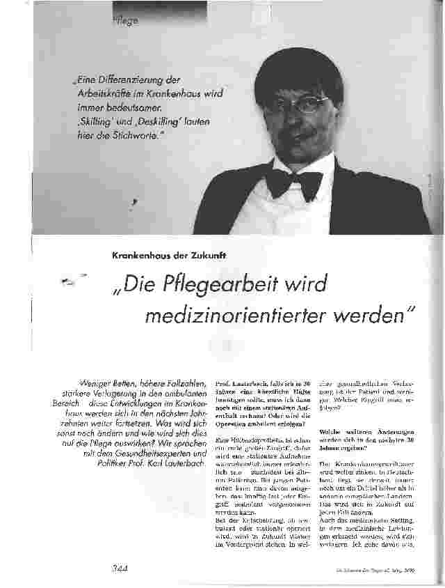 Vorschauseite 1: Die Pflegearbeit wird medizinorientierter werden