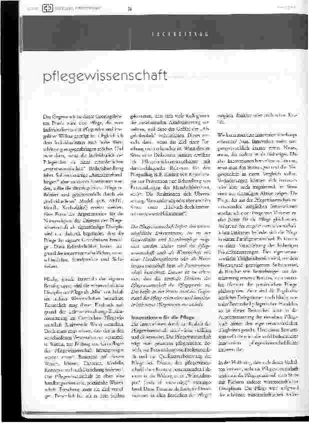 Vorschauseite 3: Pflegewissenschaft einem Laien erklärt