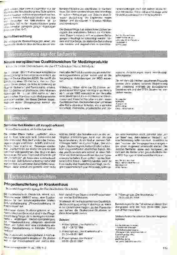 Vorschauseite 3: Ergebnisse einer Basisbefragung von Kinderkliniken, Kinderabteilungen, Kinderchirurgische Kliniken und Kinderchirurgischen Abteilungen Pflegerische Teile des Berichts einer BaKuK-…