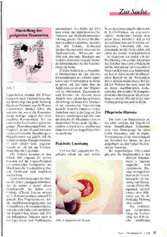 Vorschauseite 4: Die Alternative Möglichkeiten und Grenzen der Anwendung von Suppositorien über eine Colostomie