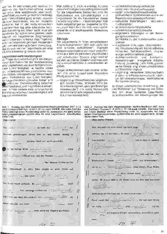 Vorschauseite 2: Kinderheilkunde Vererbte Kankheiten 7. Folge: Legasthenie (Lese u. Rechtschreibschwächen)