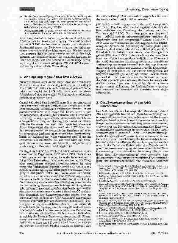 Vorschauseite 2: Die Zwischenverfügung und das Streikrecht