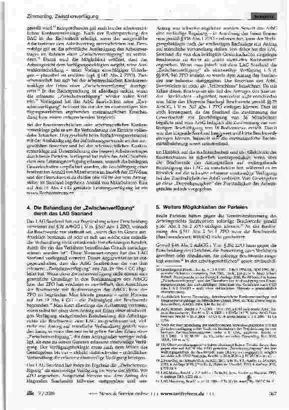 Vorschauseite 3: Die Zwischenverfügung und das Streikrecht